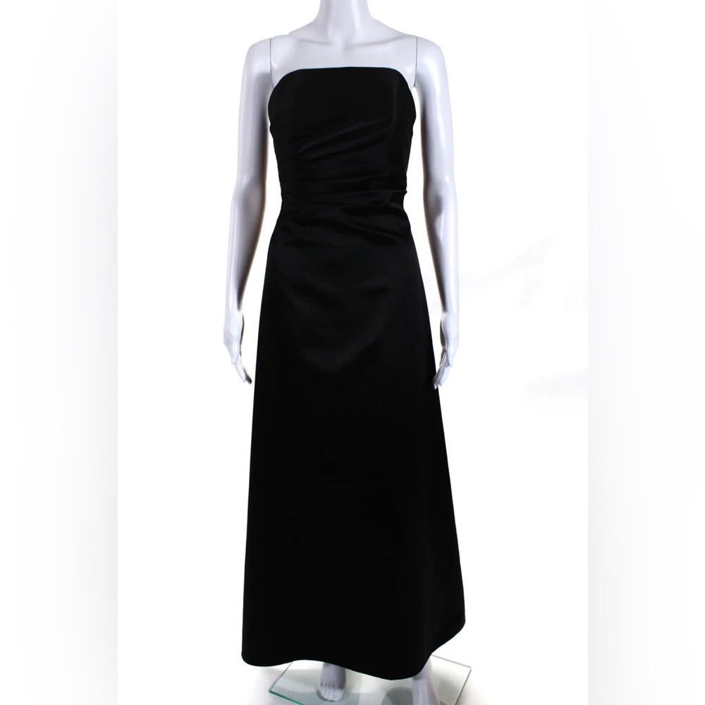 ABS Evening by Allen Schwartz Womens Strapless Full Length Gown Black Size 6